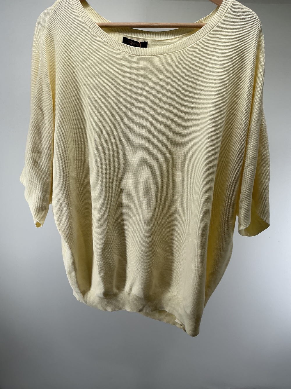 Lightweight Cotton Cashmere Link-Stitch Dolman Sweater